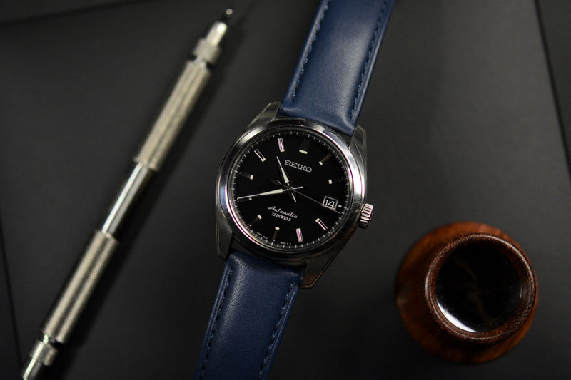 22mm Oxford Blue Italian Calf Leather Strap (Clearance)