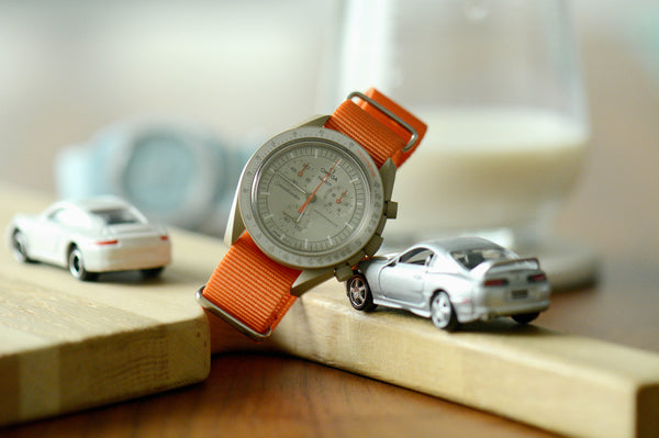 Orange Nylon Watch Strap