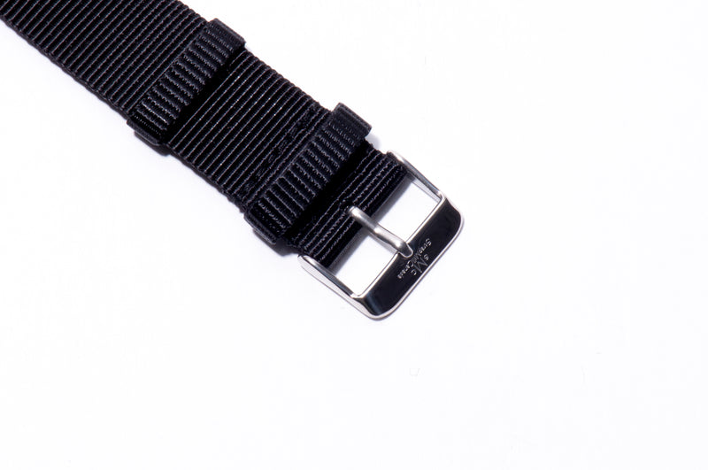 Space Black 2-Piece Nylon Watch Strap