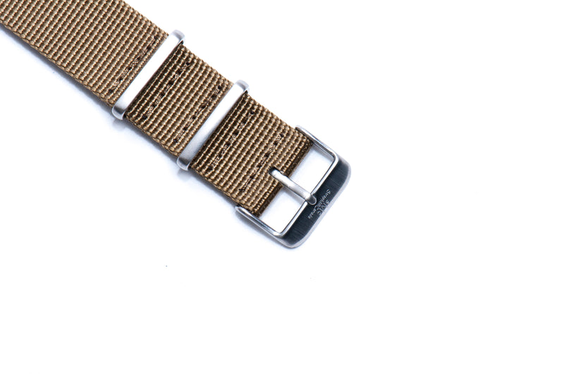 Desert Sand Cross Stitched Nylon Watch Strap