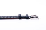 Blue Padded Tumbled Leather Strap