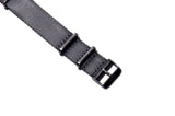 Grey Thin Seatbelt Nylon Watch Strap