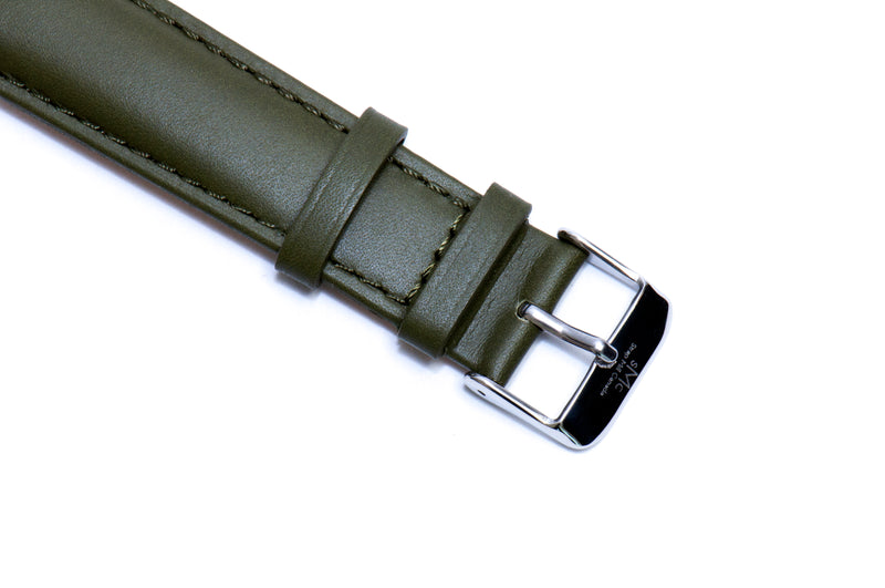 18/22mm Olive Italian Calf Leather Strap (Clearance)