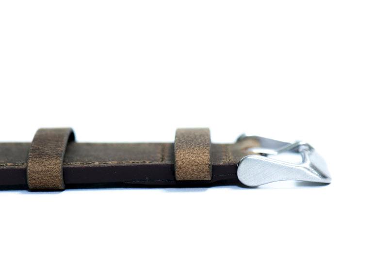 22mm Ash Grey Crazy Horse Leather Strap (Clearance)