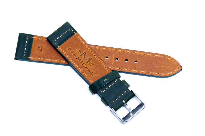 Forest Green Crazy Horse Leather Strap (Clearance)