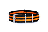 Orange Bond Thin Seatbelt Nylon Watch Strap