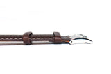 22mm Brown Padded Tumbled Leather Strap (Clearance)