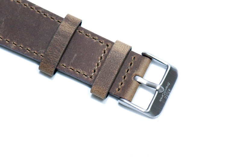 22mm Ash Grey Crazy Horse Leather Strap (Clearance)