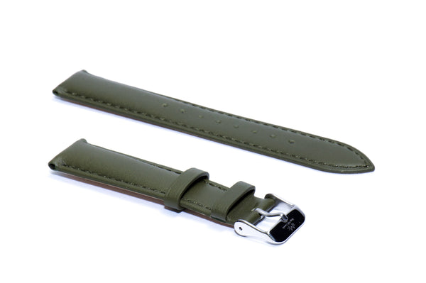 Olive Italian Calf Leather Strap for Apple Watch
