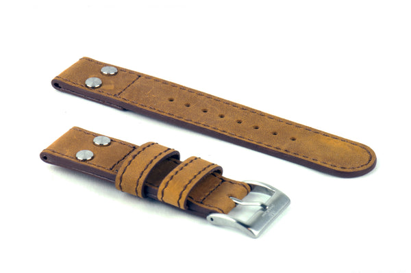 Brown Pilot Leather Strap for Apple Watch
