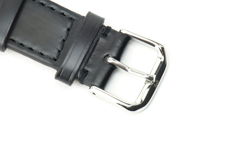 22mm Black Shell Cordovan Leather Strap (Clearance)