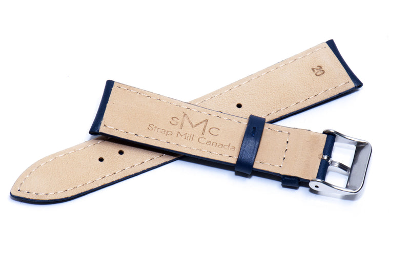 Oxford Blue Italian Calf Leather Strap for Apple Watch