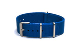 Egyptian Blue Cross Stitched Nylon Watch Strap (Classic Length)