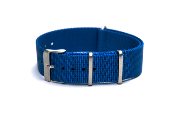 Egyptian Blue Cross Stitched Nylon Watch Strap