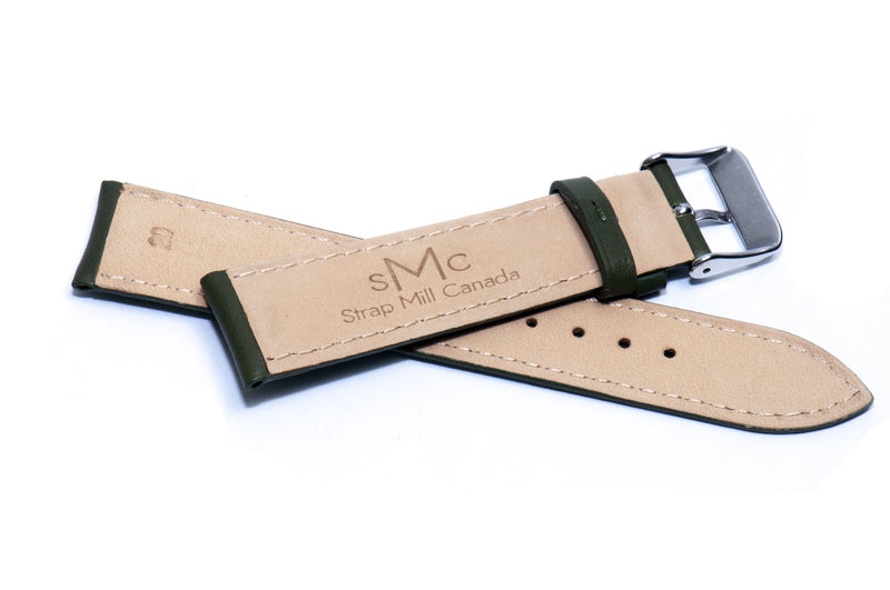 Olive Italian Calf Leather Strap for Apple Watch