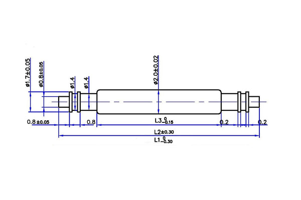 6 Pieces 2.0mm Extra Fat 316L Stainless Steel Spring Bars