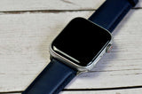 Oxford Blue Italian Calf Leather Strap for Apple Watch