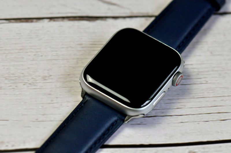 Oxford Blue Italian Calf Leather Strap for Apple Watch