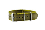 Olive Mustard Thin Seatbelt Nylon Watch Strap