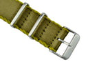 Olive Mustard Thin Seatbelt Nylon Watch Strap