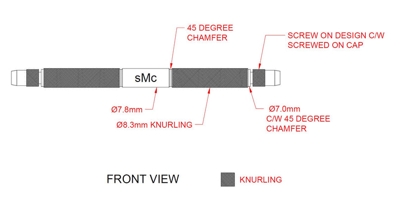 SMC Knurled Spring Bar Tool