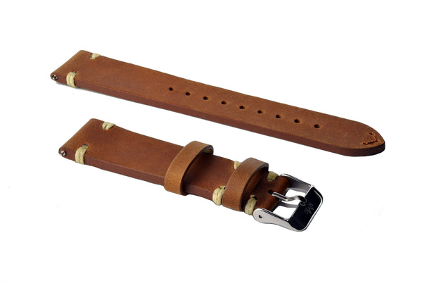 Vintage Chestnut Brown Leather Strap for Apple Watch