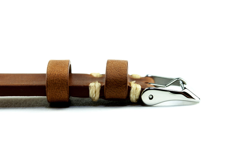 Vintage Chestnut Brown Leather Strap for Apple Watch
